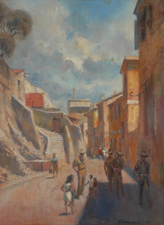 Appraisal: Geoffrey Mainwaring - After the War Gibraltar oil on board