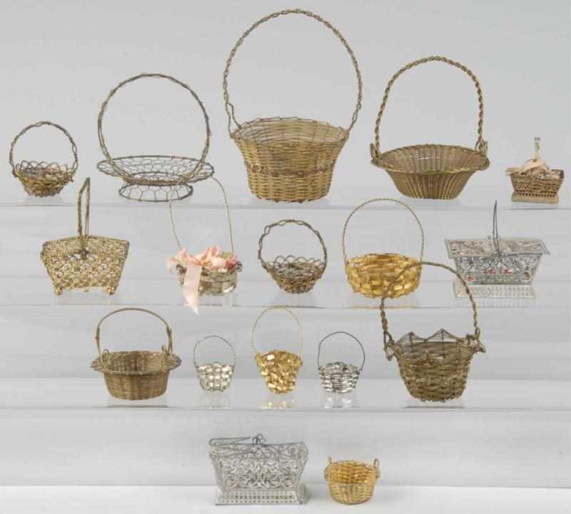 Appraisal: Lot of Metal Christmas Display Baskets Description Includes a few