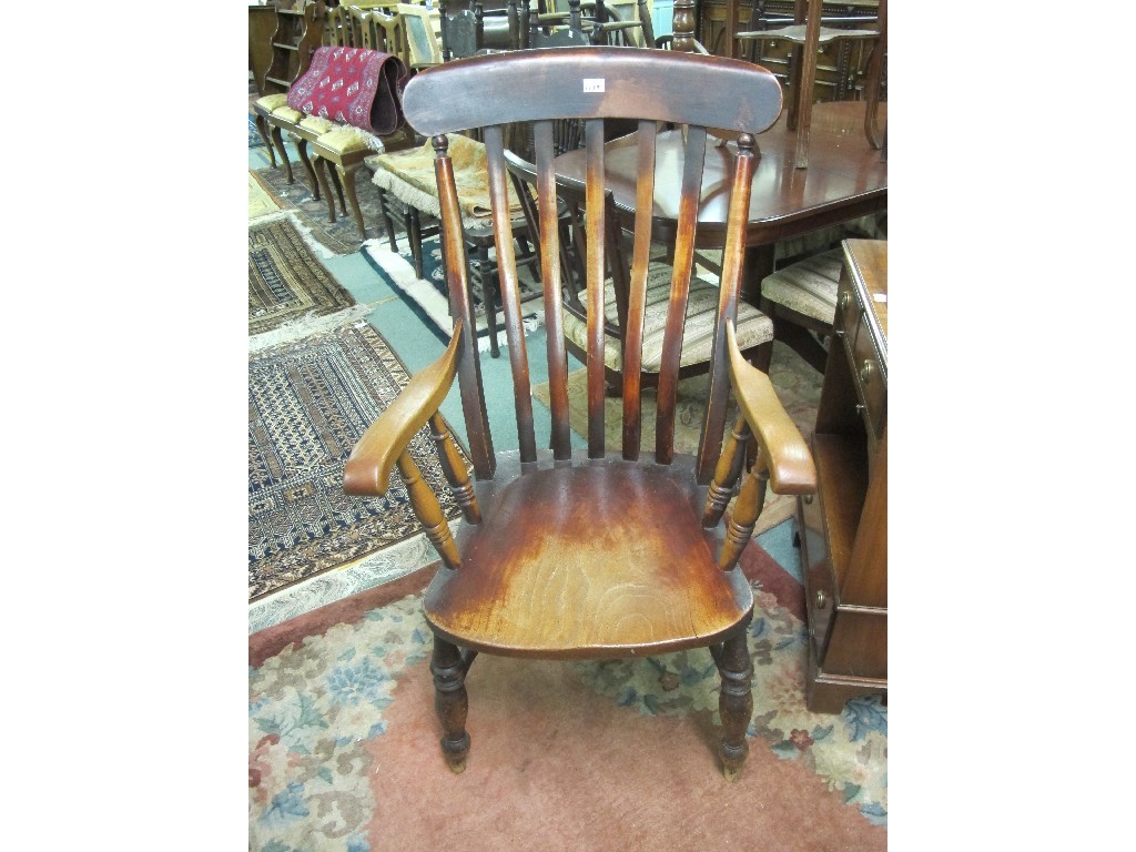 Appraisal: Farmhouse style kitchen armchair