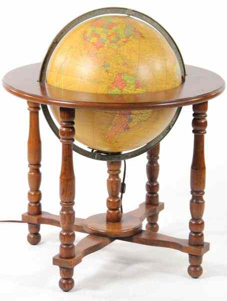 Appraisal: George F Cram Co Terrestrial Globemade in Indianapolis in globe