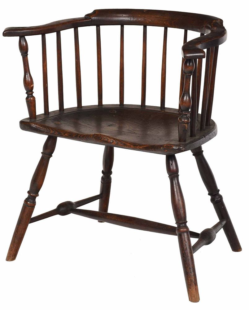 Appraisal: Philadelphia Chippendale Windsor Armchair Pennsylvania late th century yoke form