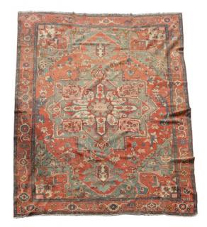 Appraisal: Fine Hand Woven Persian Serapi Rug ' x Wool Iran