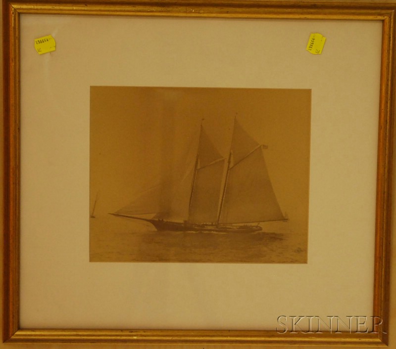 Appraisal: Sepia-tone Photograph of a Two-masted Sailing Vessel early th century