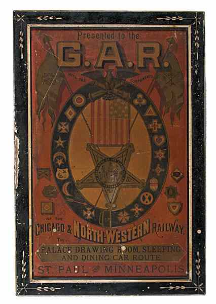 Appraisal: GAR Advertising from the Chicago North-Western Railway Promotional print featuring