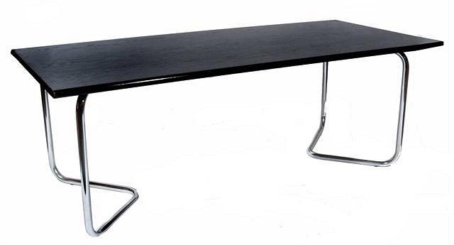 Appraisal: A TERENCE CONRAN RECTANGULAR BLACK STAINED AND LACQUERED ASH TABLE