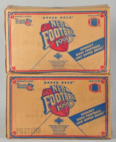 Appraisal: Lot of Upper Deck NFL Football Wax Box Cases Description