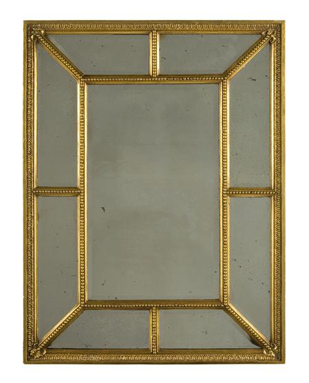 Appraisal: A pair of late th century giltwood mirrors the central