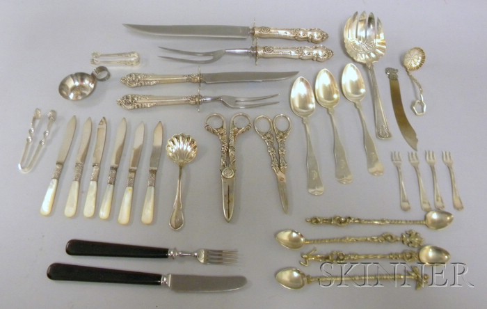 Appraisal: Group of Assorted Sterling and Silver Plated Flatware including a