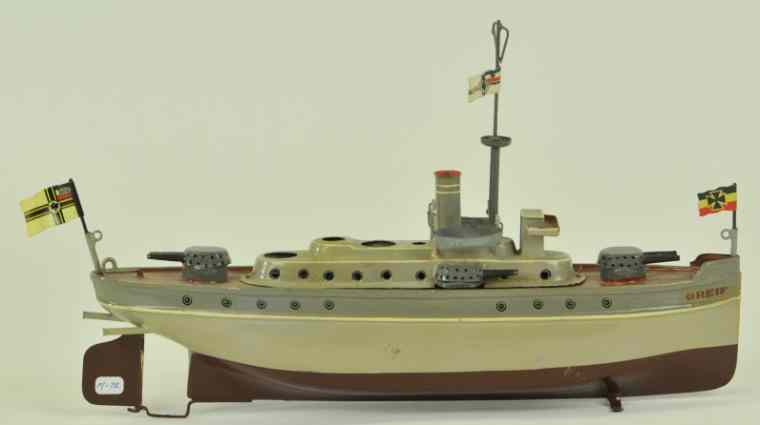 Appraisal: MARKLIN BATTLESHIP ''GREIF'' Germany c - a crisp Put-Put example