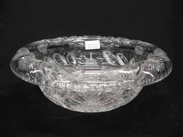 Appraisal: Cut Glass Bowl with Rolled Rim called ''Bishop's Hat'' shape