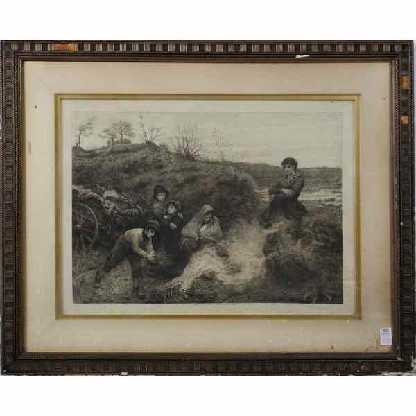 Appraisal: Continental Etching British th Century Etching signed in graphite l