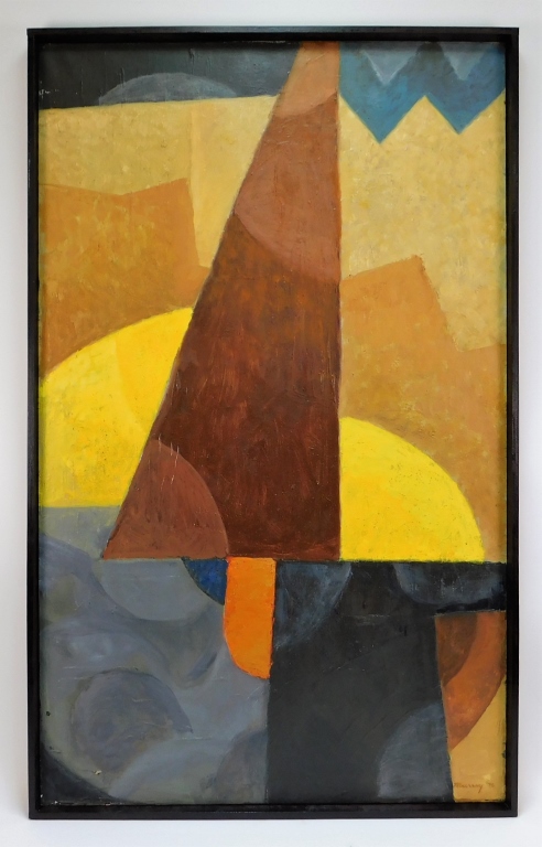 Appraisal: ROBINSON MURRAY MODERN ABSTRACT PAINTING Massachusetts - Titled Up-thrust a