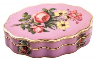 Appraisal: A GOLD AND ENAMEL SNUFF BOX TH CENTURY A GOLD