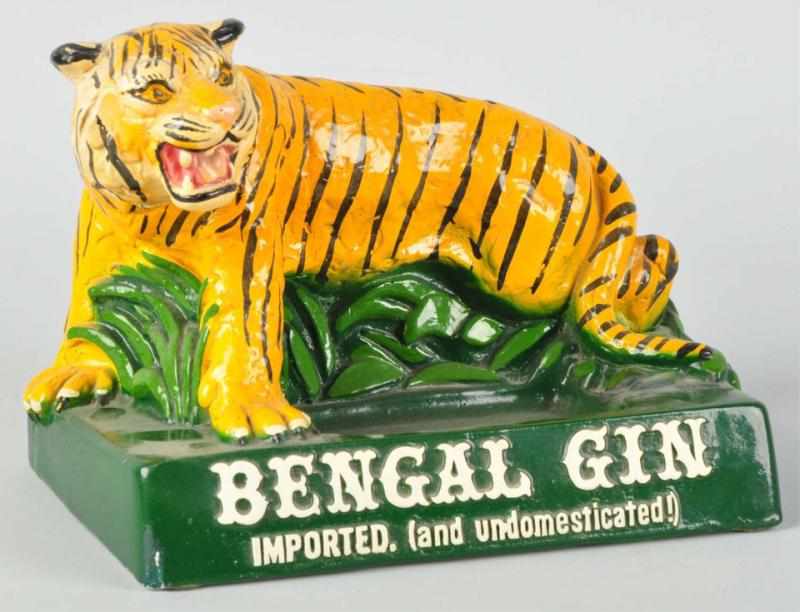 Appraisal: Plaster Bengal Gin Tiger Advertising Figure Original finish Condition Excellent