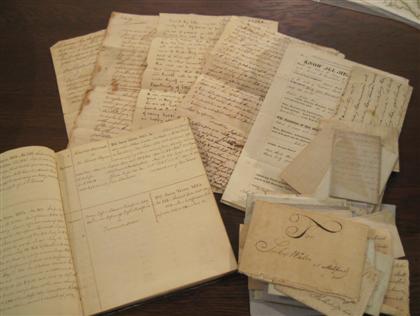 Appraisal: Lot Philadelphia th th-Century Manuscript Material Partly Printed Documents -