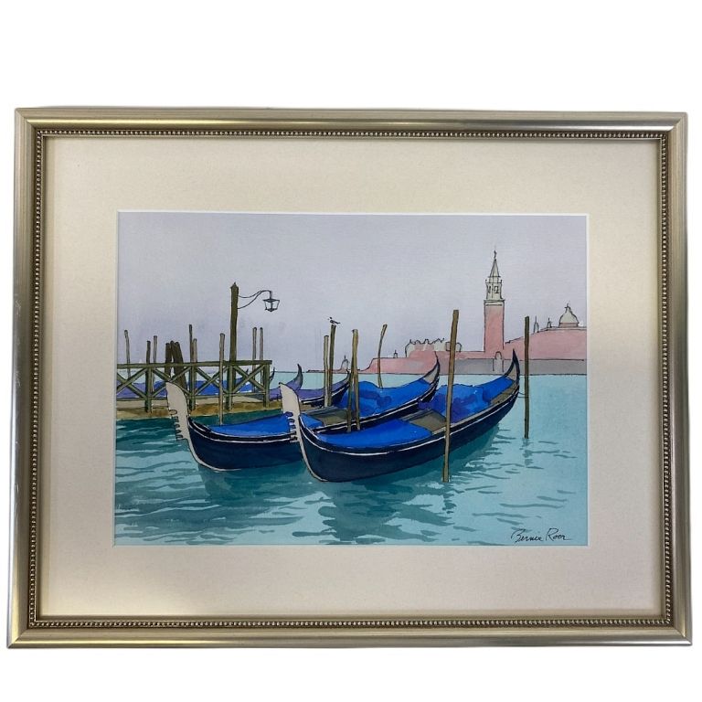 Appraisal: Bernie Roer Watercolor Venice Bernie Roer Watercolor Venice Total Frames