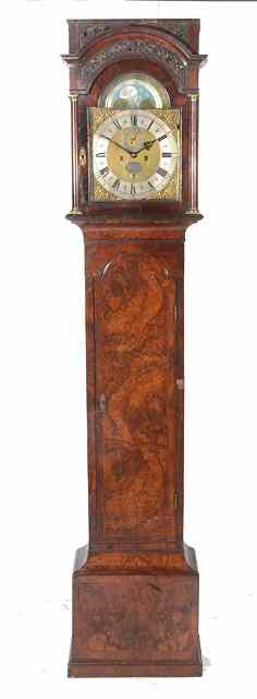 Appraisal: AN TH CENTURY WALNUT EIGHT DAY LONGCASE CLOCK the arched