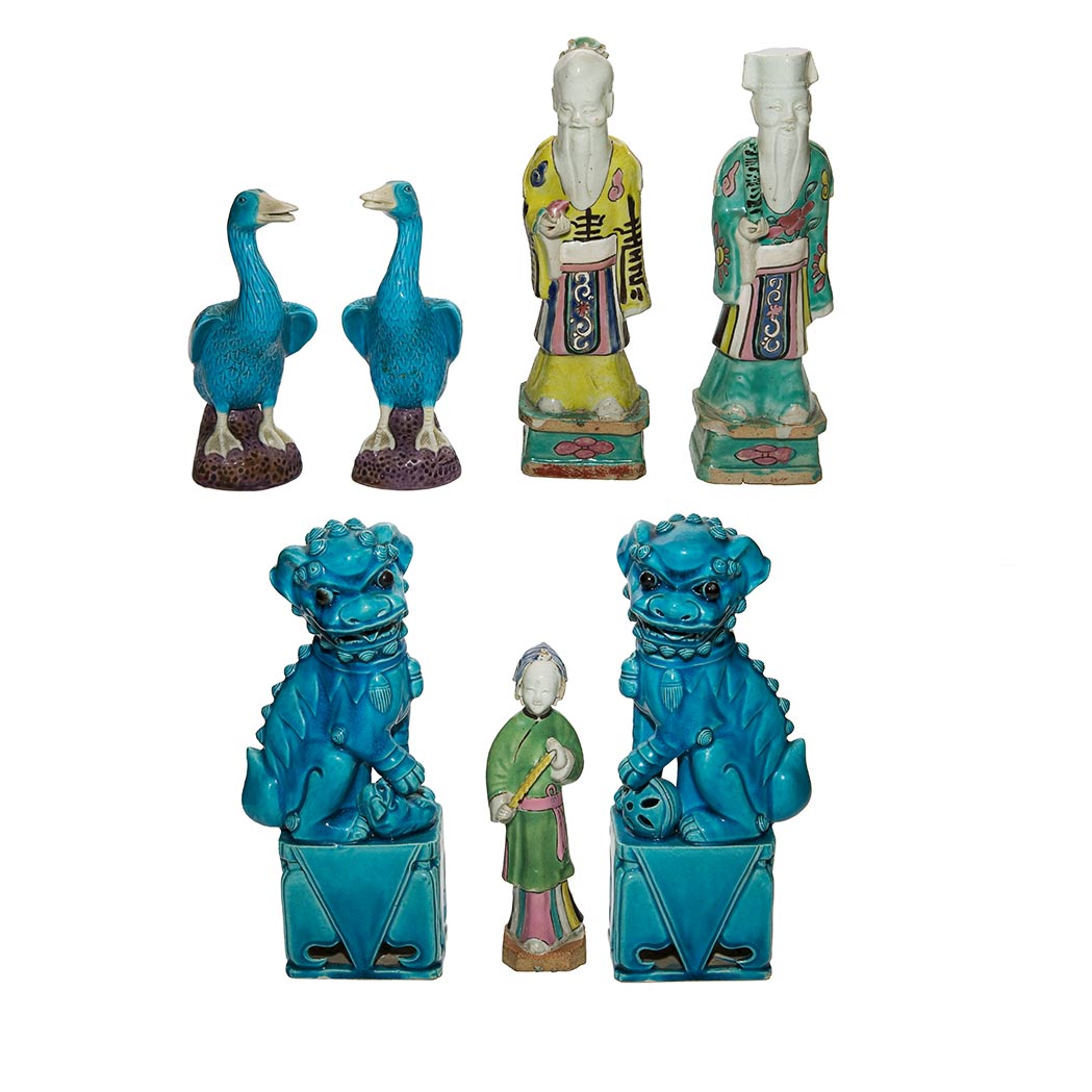 Appraisal: Group of Ten Chinese and Japanese Porcelain and Pottery Figures