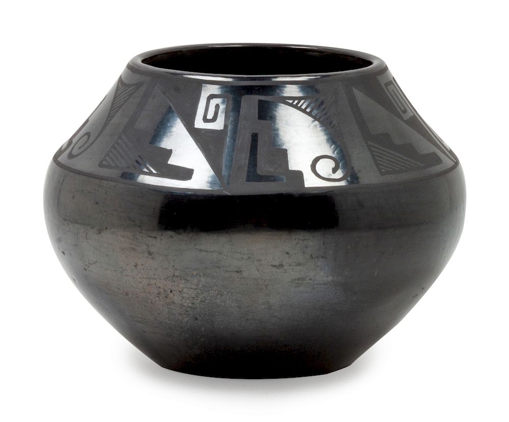 Appraisal: Maria Martinez Julian Martinez San Ildefonso - - Blackware Jar