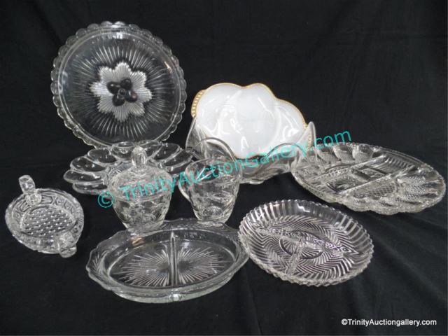 Appraisal: Vintage Glassware Servers Multiple Piece Grouping Piece Grouping as shown