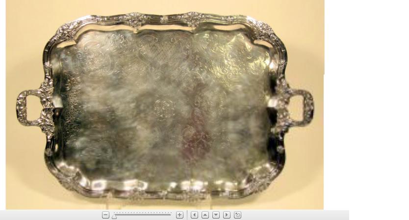 Appraisal: Two English silver p late traysOne of shaped rectangular form