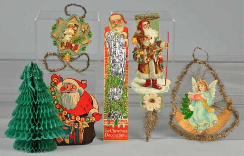 Appraisal: Lot of Christmas Items Description Includes one Santa with fold-out