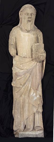 Appraisal: A French Gothic limestone figure of Saint Andrew th century