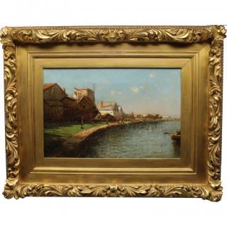 Appraisal: John Bristol - St Augustine Coastal scene Oil on canvas