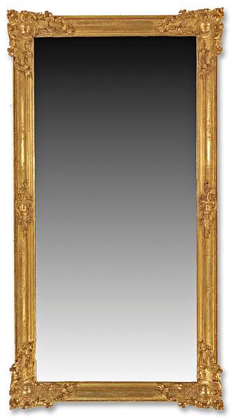 Appraisal: An impressive Continental Baroque style giltwood mirror last quarter th