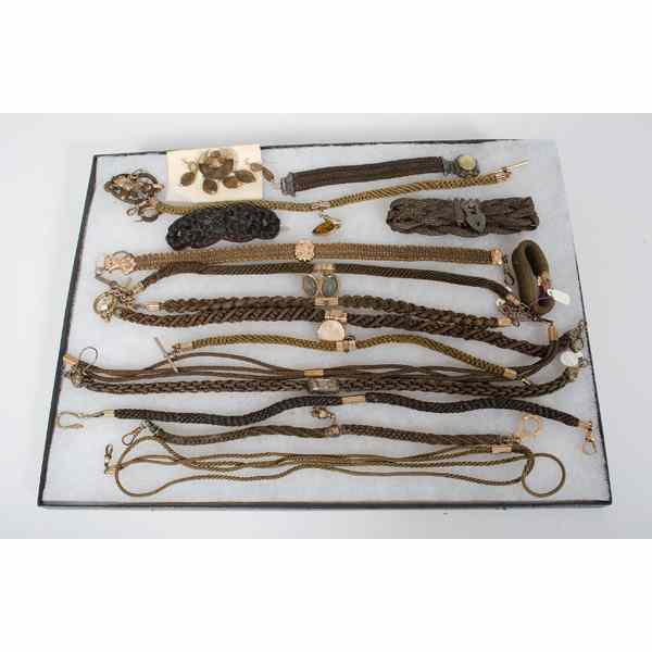 Appraisal: Mourning Jewelry th century Lot of pieces of mourning jewelry