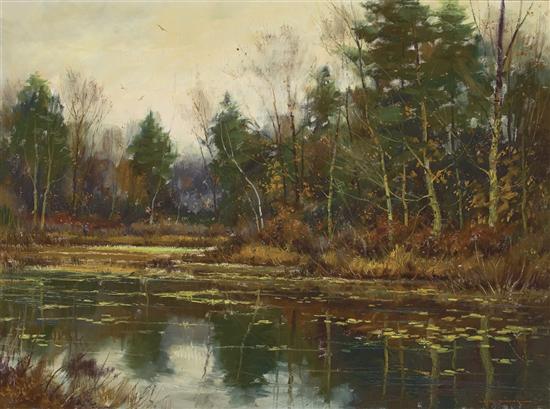 Appraisal: WAYNE BEAM MORRELL American b Reflection of Nature oil on