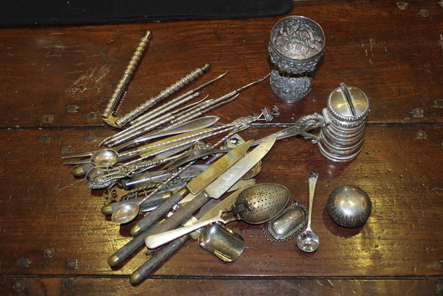 Appraisal: A COLLECTION OF MISCELLANEOUS SILVER AND WHITE METAL WARES including