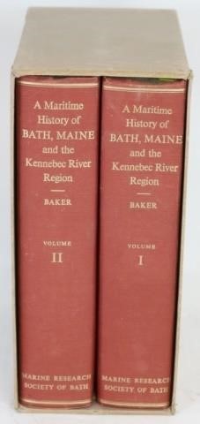 Appraisal: VOLUME CLOTH BOUND SET TITLED A MARITIMEHISTORY OF BATH MAINE