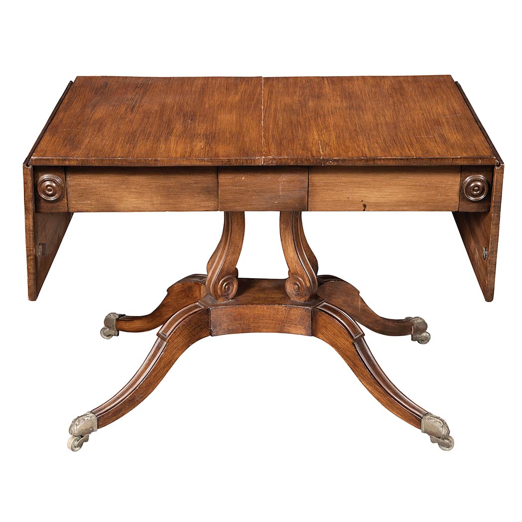 Appraisal: Regency Mahogany Sofa Table First quarter of the th century