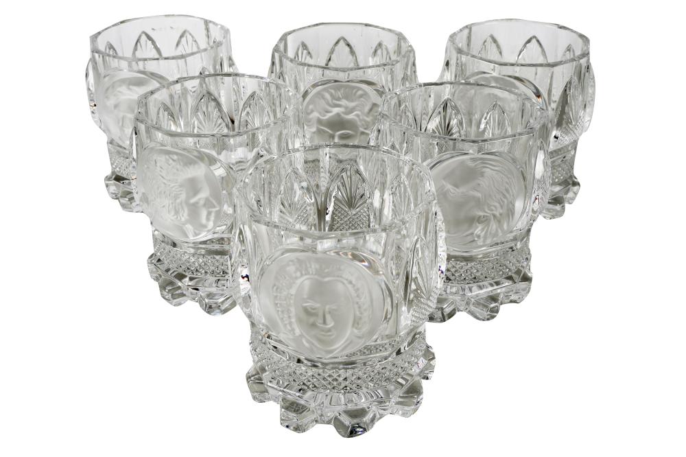 Appraisal: SET OF BERLIN DESIGN LIMITED EDITION GLASS TUMBLERSeach glass with