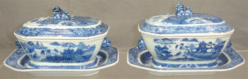 Appraisal: Pair of th c composite Chinese export porcelain covered tureens