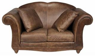 Appraisal: Contemporary Brown Leather Sofa with Three Loose Cushions possibly by