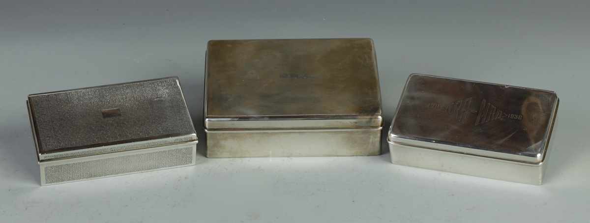 Appraisal: Group of Tiffany Co Makers Sterling Boxes Group of Tiffany