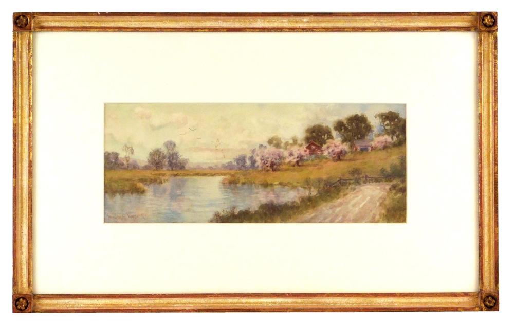 Appraisal: Wedworth Wadsworth American - Summer Landscape watercolor panoramic early summer