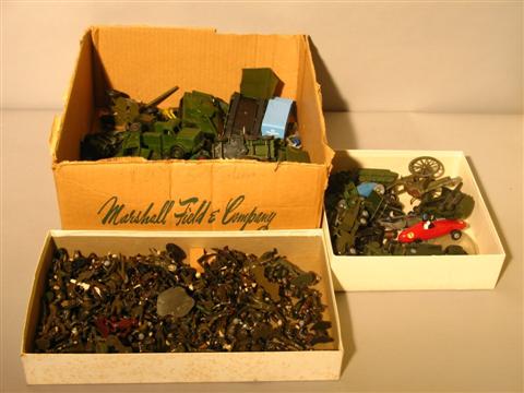 Appraisal: GROUP OF DINKY METAL AND PLASTIC TOY SOLDIERS Along with