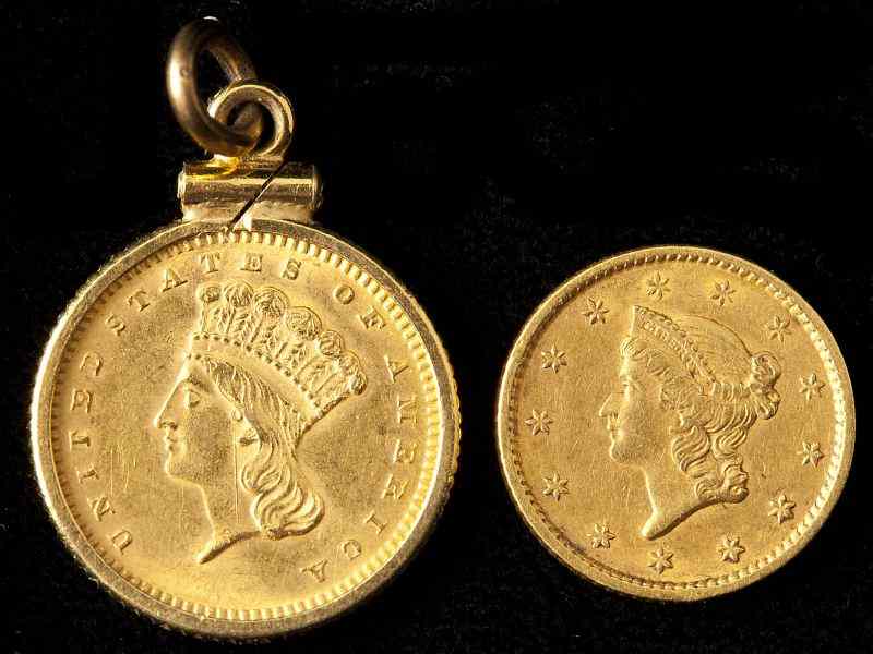 Appraisal: Two Gold Coinsas follows Liberty Head Type I g uncertified