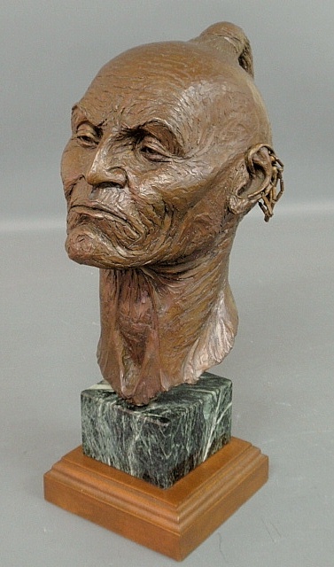 Appraisal: - Hartman Jud American Maine - bronze bust of the