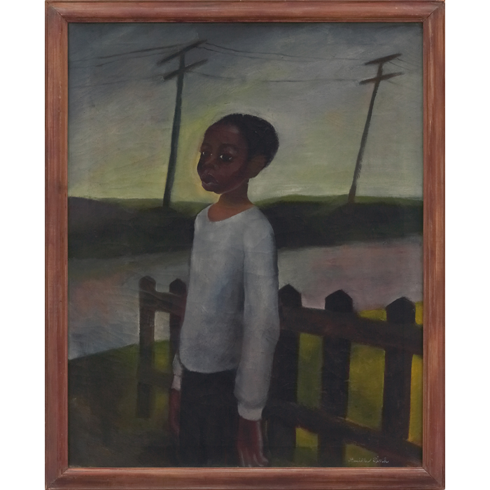 Appraisal: Lucille Fink American b ''Colored Boy '' oil on canvas