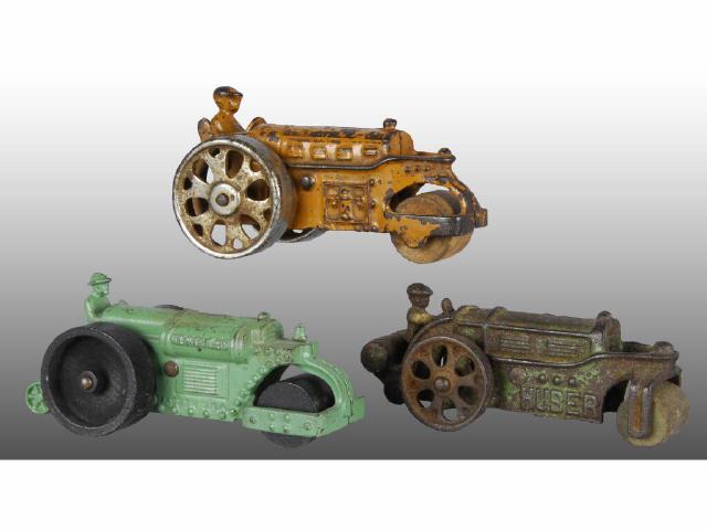 Appraisal: Lot of Cast Iron Hubley Road Roller Toys Description Smallest