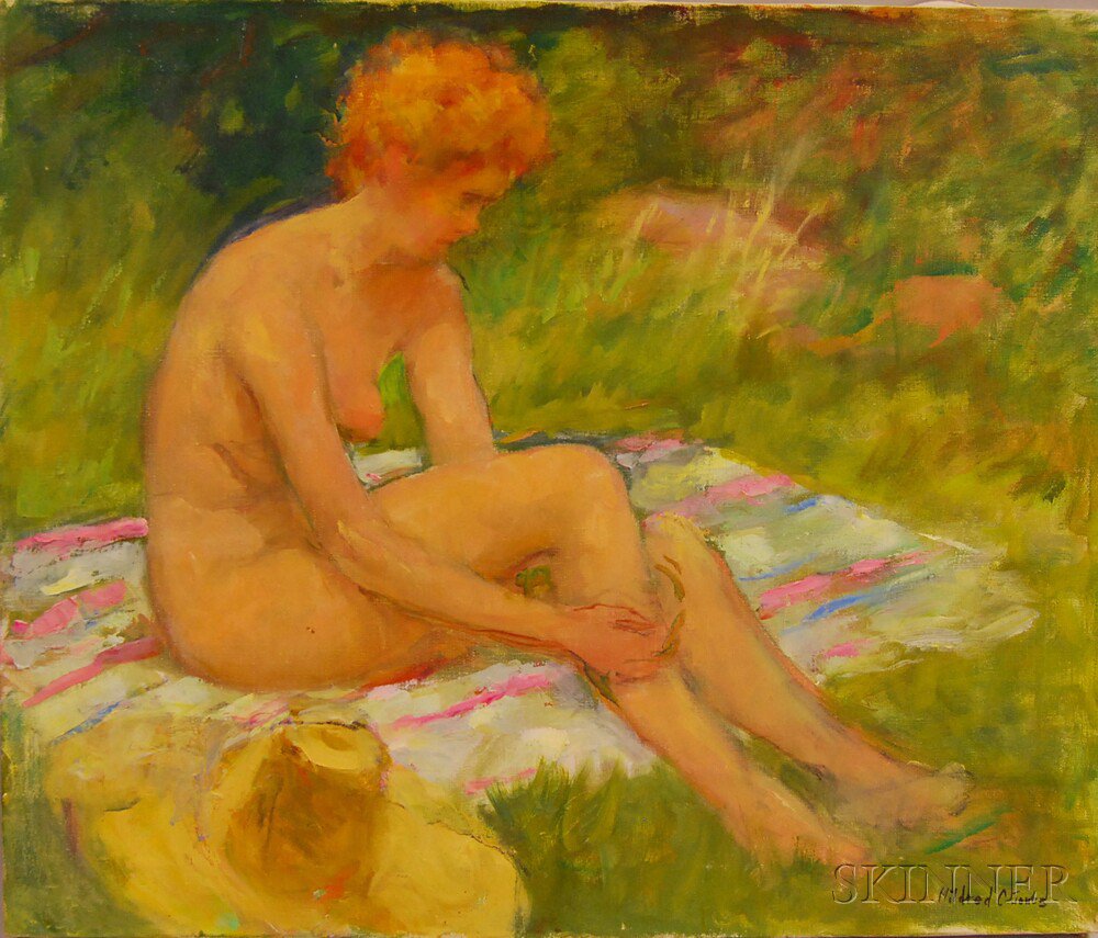 Appraisal: Mildred C Jones American - Female Nude Signed Mildred C