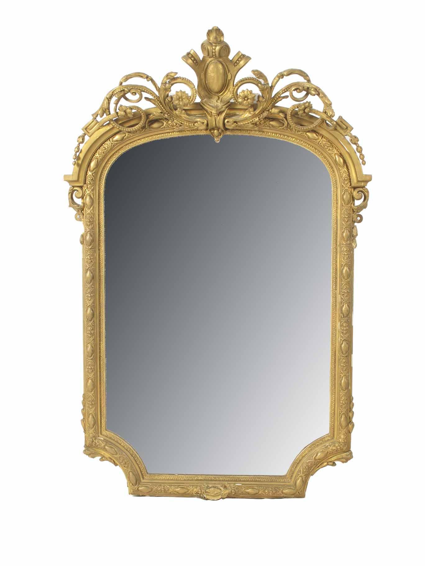 Appraisal: A th century giltwood and gesso wall mirror