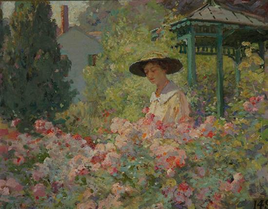 Appraisal: Abbott Fuller Graves American - Woman Standing in a Garden