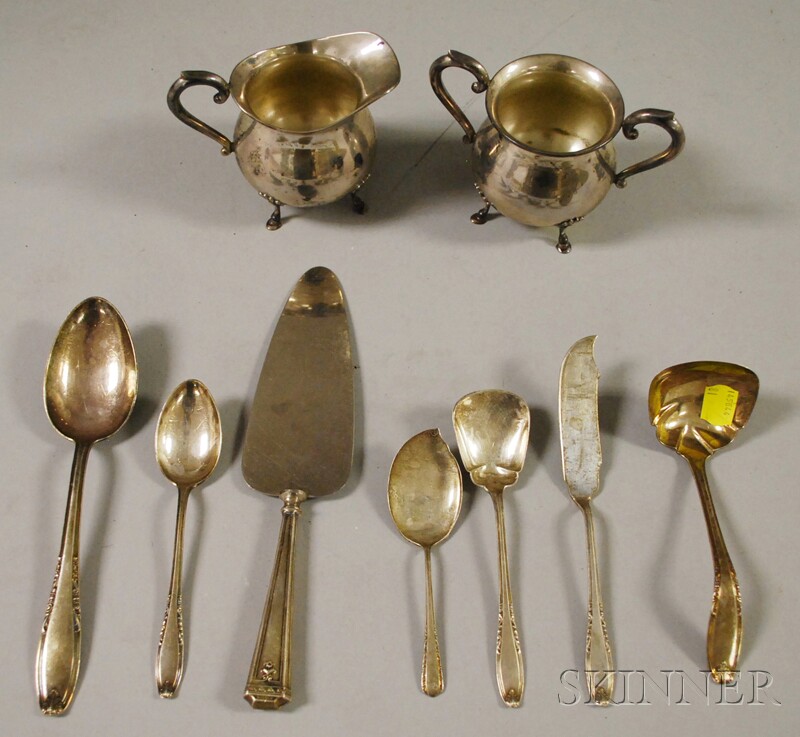 Appraisal: Small Group of Sterling Silver Articles a Preisner creamer and