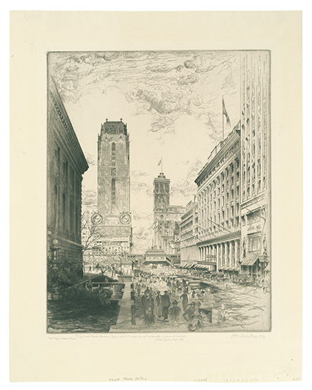 Appraisal: JOHN TAYLOR ARMS West Forty-Second Street Etching x mm x