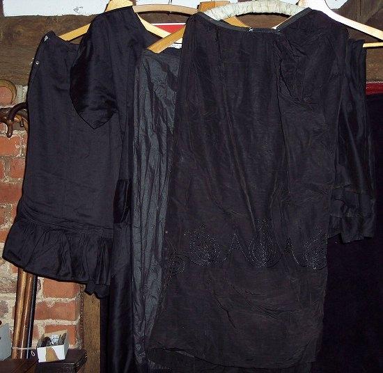 Appraisal: Sundry ladies' black clothing underskirts aprons etc